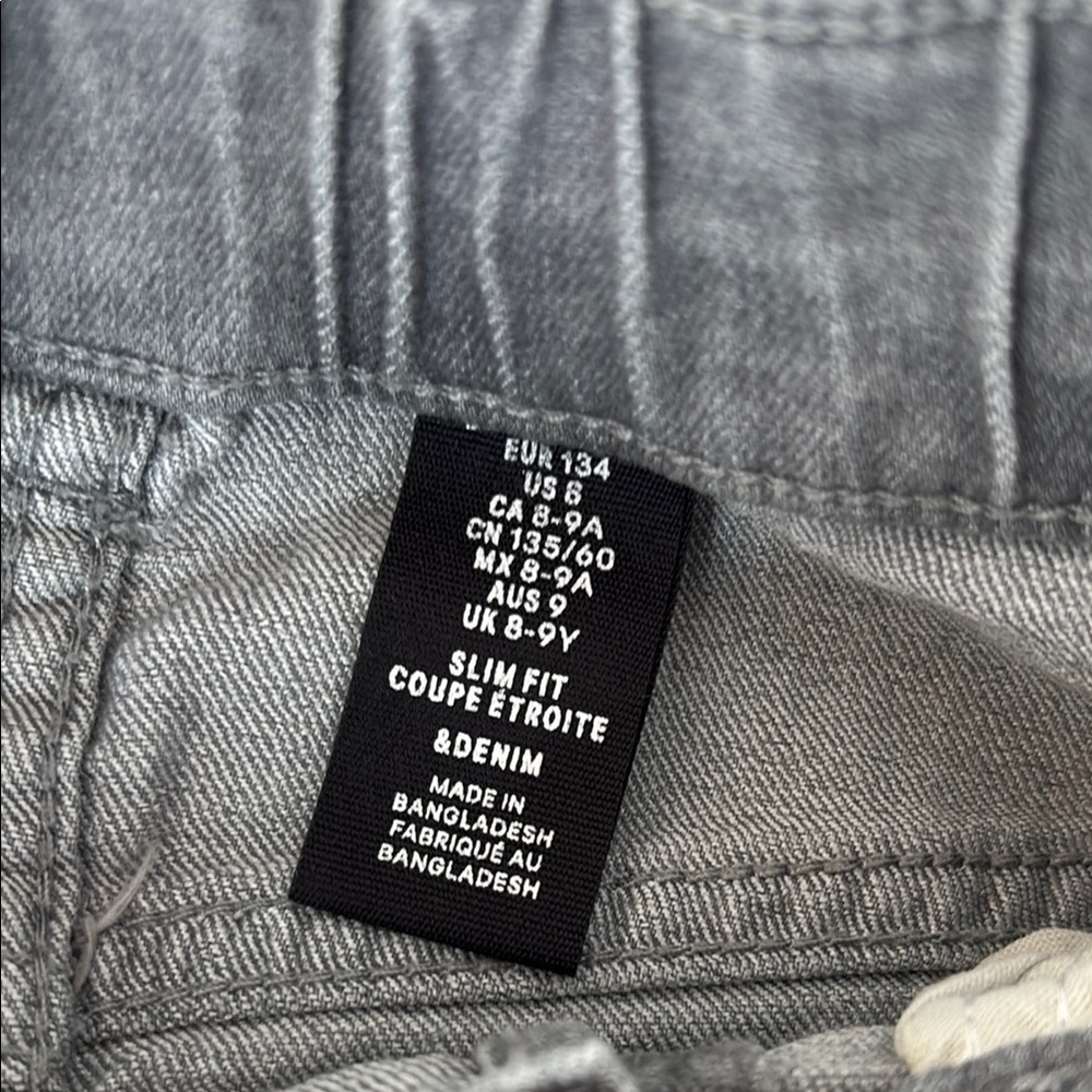 H&M Kids Slim Fit Denim Jeans - Gray